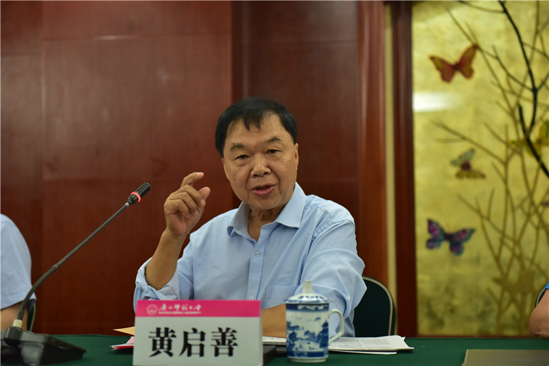 廣西壯族自治區博物館原館長(cháng)、研究館員黃啟善發(fā)言（郭倩 攝）.JPG